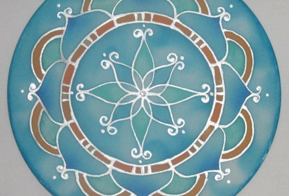 Tapyba ant šilko (mandala)